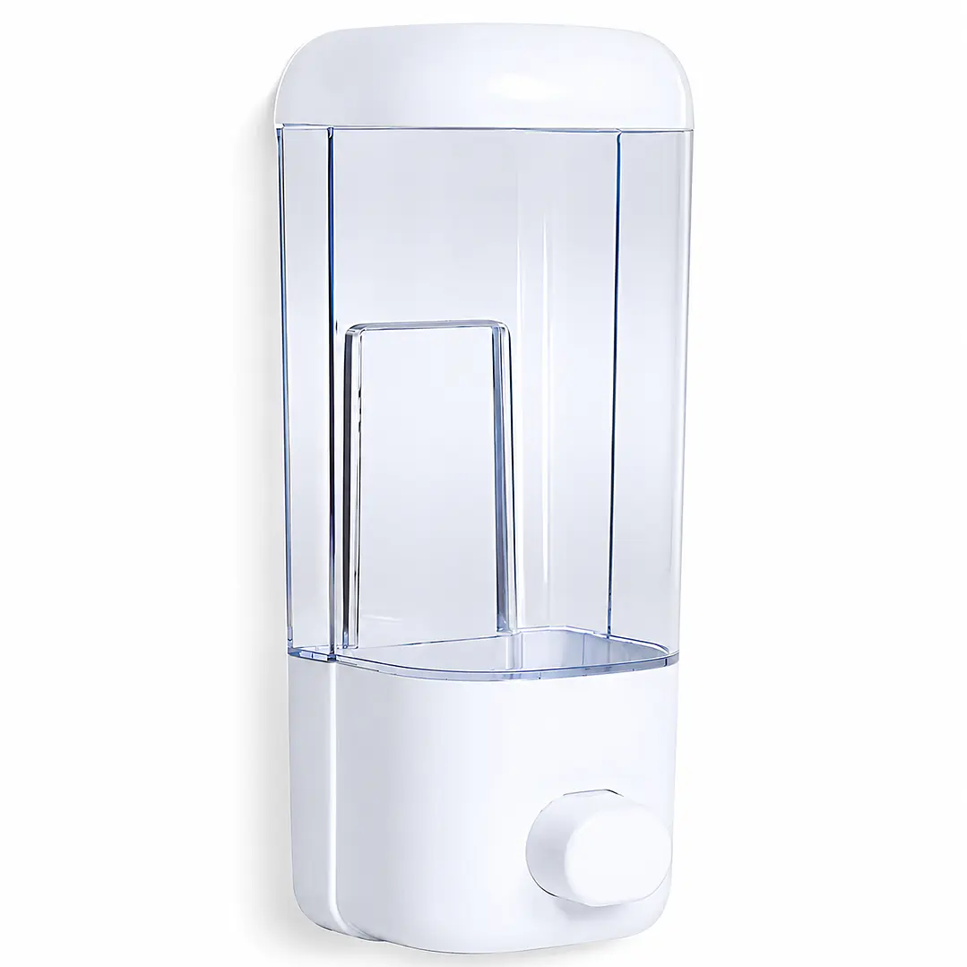 Dispensador De Jabón Blanco Simple 500cc Color Blanco - Taumm 1