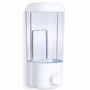 Dispensador De Jabón Blanco Simple 500cc Color Blanco - Taumm