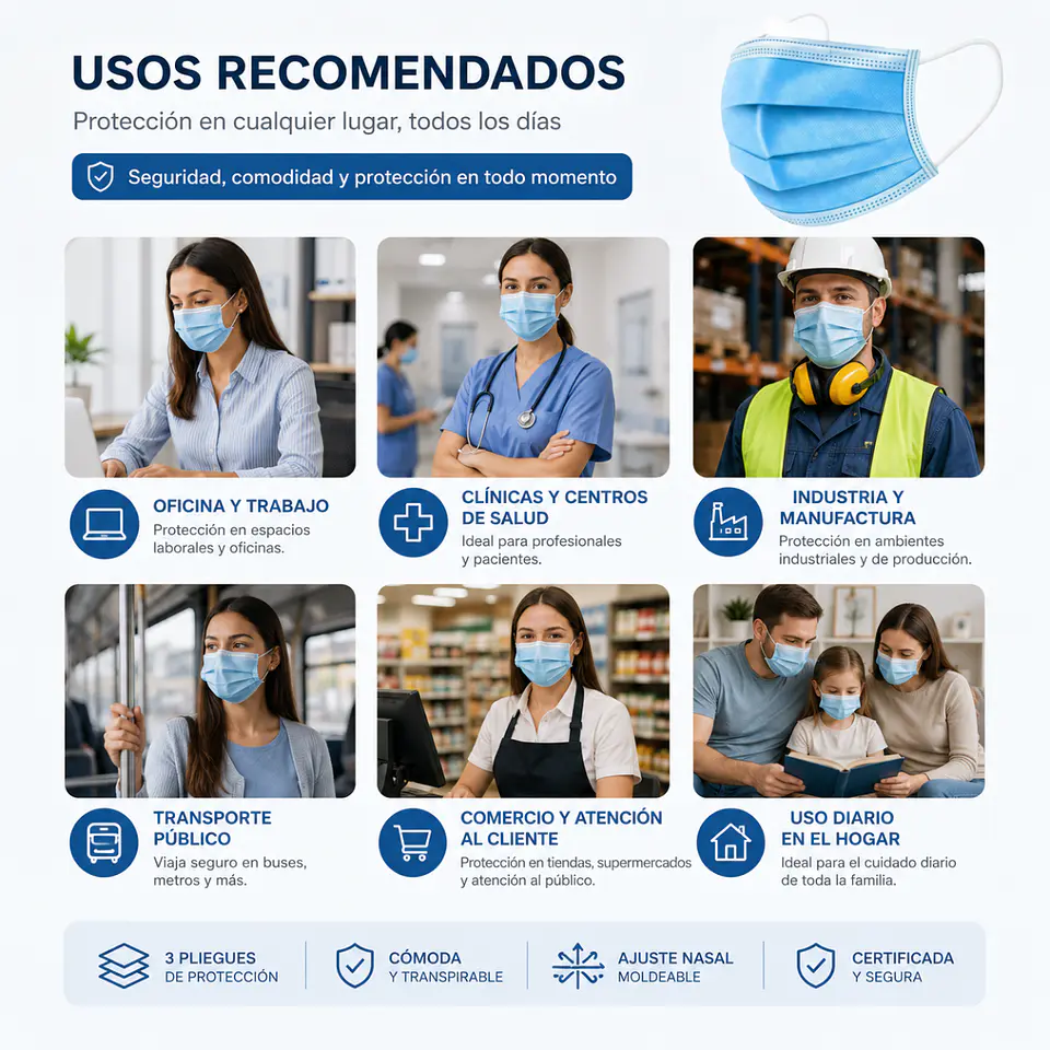 Mascarillas Desechables Certificadas (caja De 50 Uds) - Generica 3