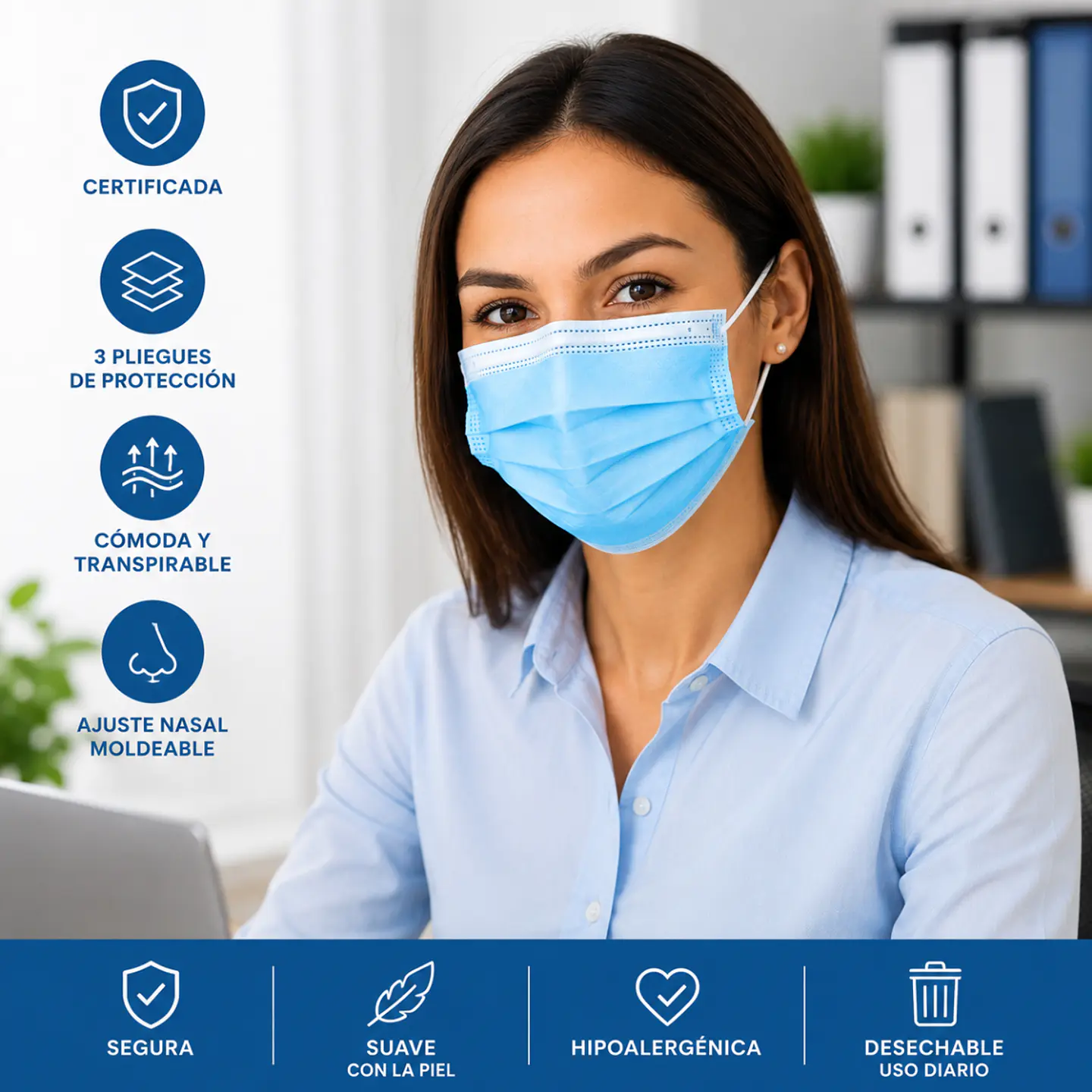Mascarillas Desechables Certificadas (caja De 50 Uds) - Generica 2