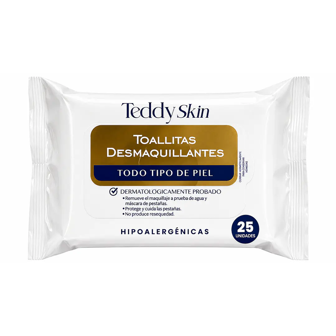 Toallitas Desmaquillantes Skin 25 Un Hipoalergénicas - Teddy 1
