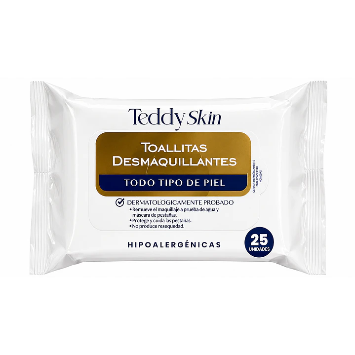 Toallitas Desmaquillantes Skin 25 Un Hipoalergénicas - Teddy 1