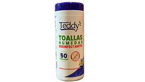 Toallitas Húmedas Desinfectantes Tarro 50 Unidades - Teddy