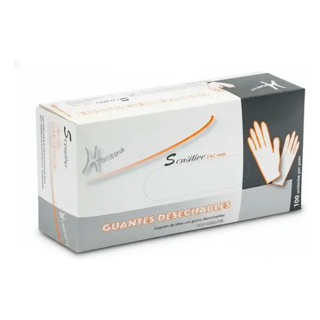 	GUANTE DE LATEX HYGIENIA SENSITIVE  1
