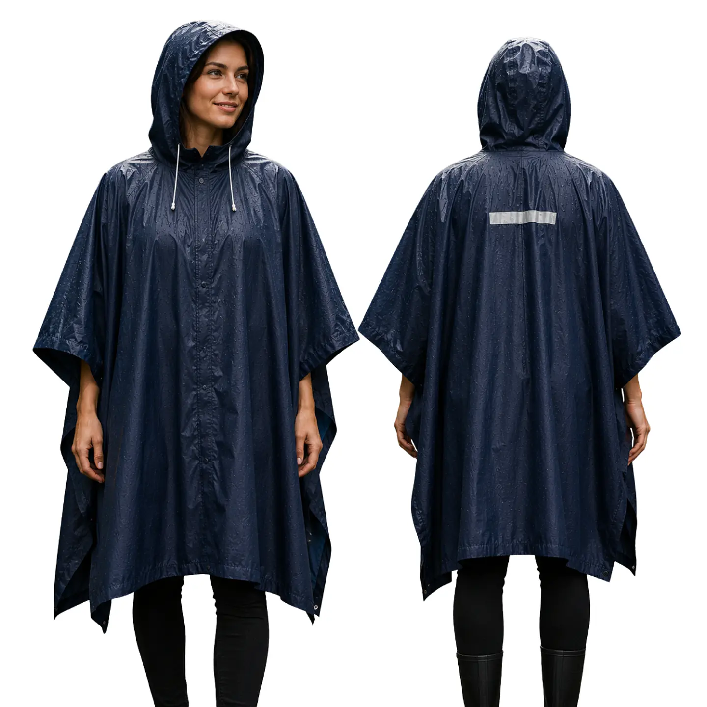 Capa Impermeable para la Lluvia PVC Azul - Talla Unica 2