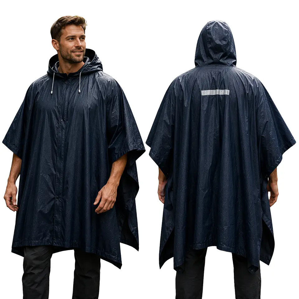 Capa Impermeable para la Lluvia PVC Azul - Talla Unica 1
