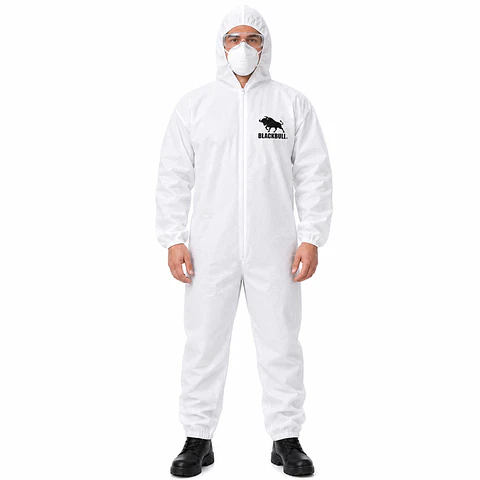 Buzo Desechable Blanco Poliester 50 Grs- Black Bull