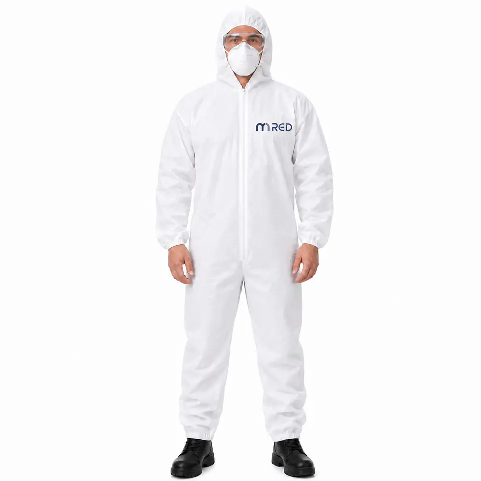 Buzo Overol Desechable Blanco Impermeable 50 Grs - Mred 1