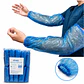 Manguilla Desechable Plástica Azul 100 Unidades - Mred - Miniatura 1