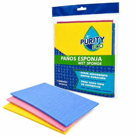 Paño Esponja Ultra Absorbente 3 Unidades