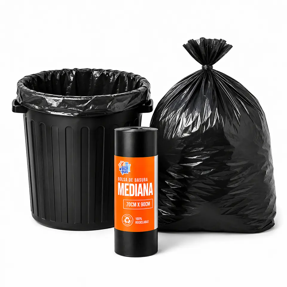 Bolsa De Basura Mediana 70x90 Cms Rollo 10 Unidades 1