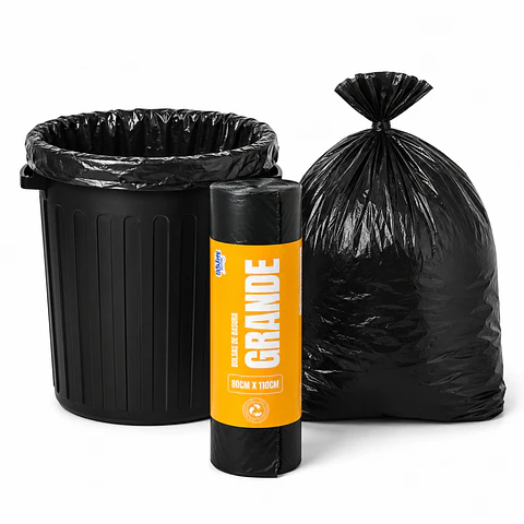 Bolsa De Basura Grande 80x110 Cms Rollo 10 Unidades