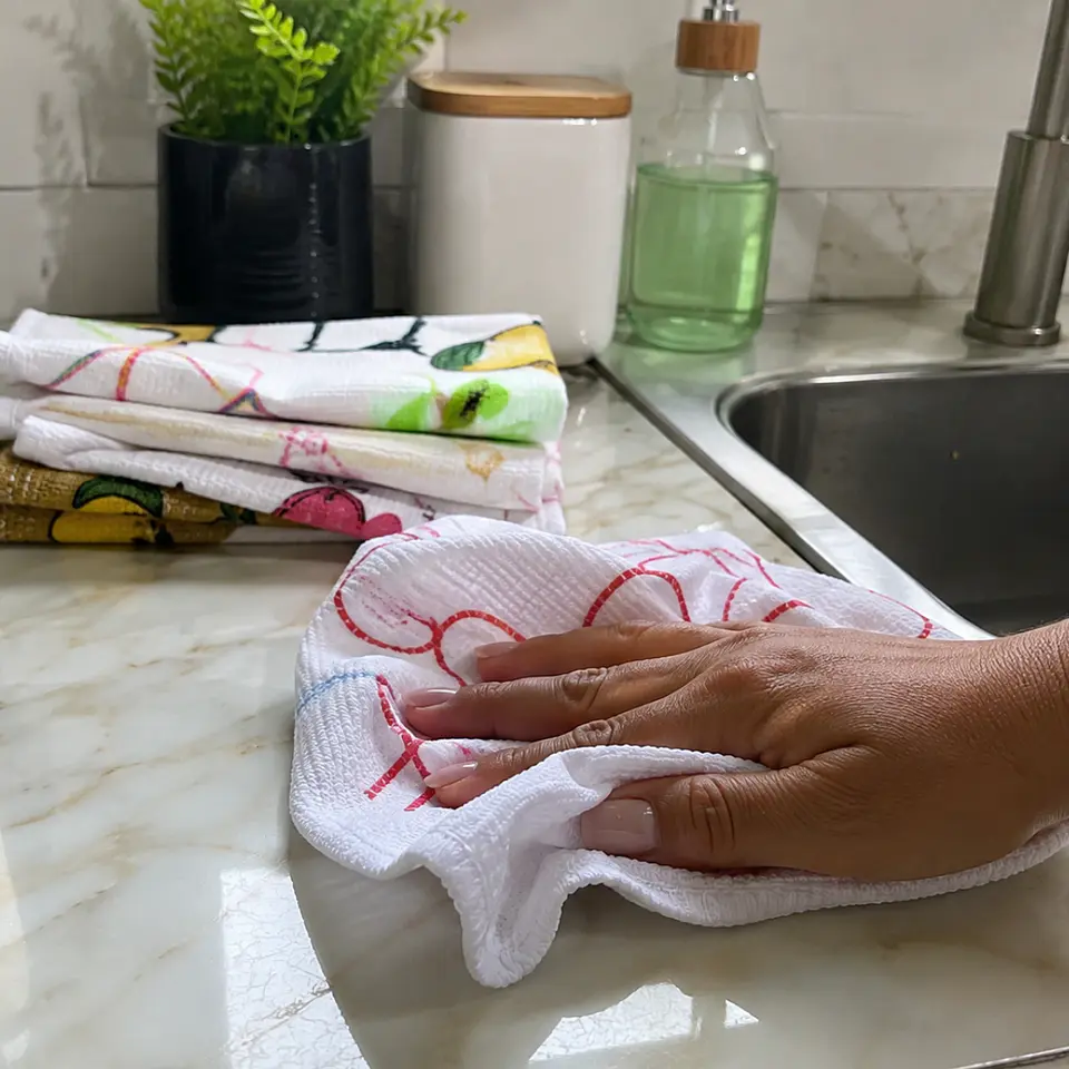 Set 5 Paños De Cocina Microfibra Excelente Calidad 2