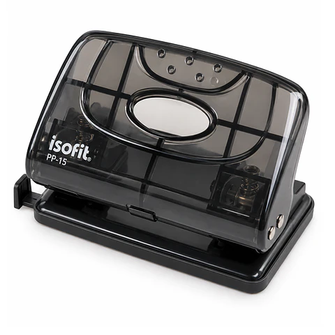 Perforadora De Papel Isofit PP-15 Negra