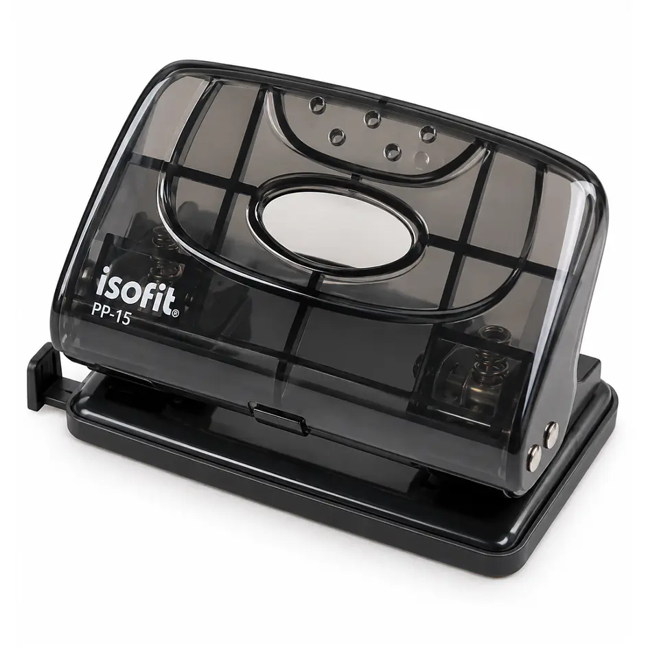 Perforadora De Papel Isofit PP-15 Negra 1