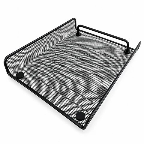 Bandeja Portadocumentos Metálica Simple Isofit Negra 35x27cm