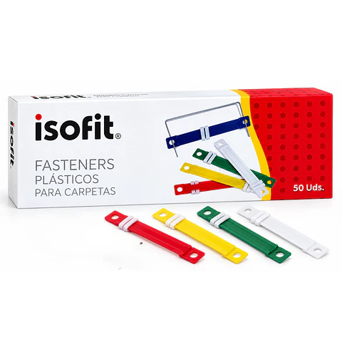 Acoclip Plástico Fastener Colores Surtidos 50 Unidades Isofit