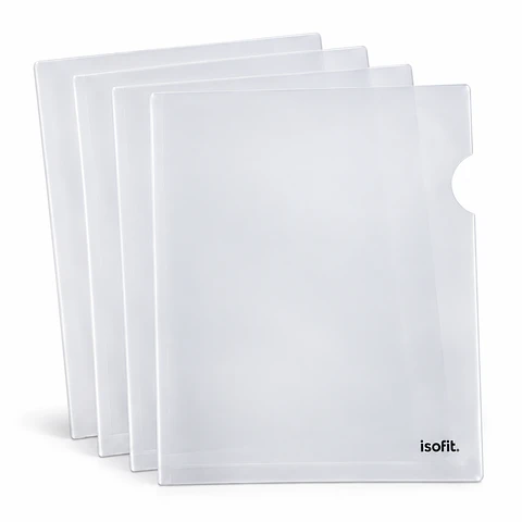 Carpeta En L Transparente Oficio Isofit Para Documentos