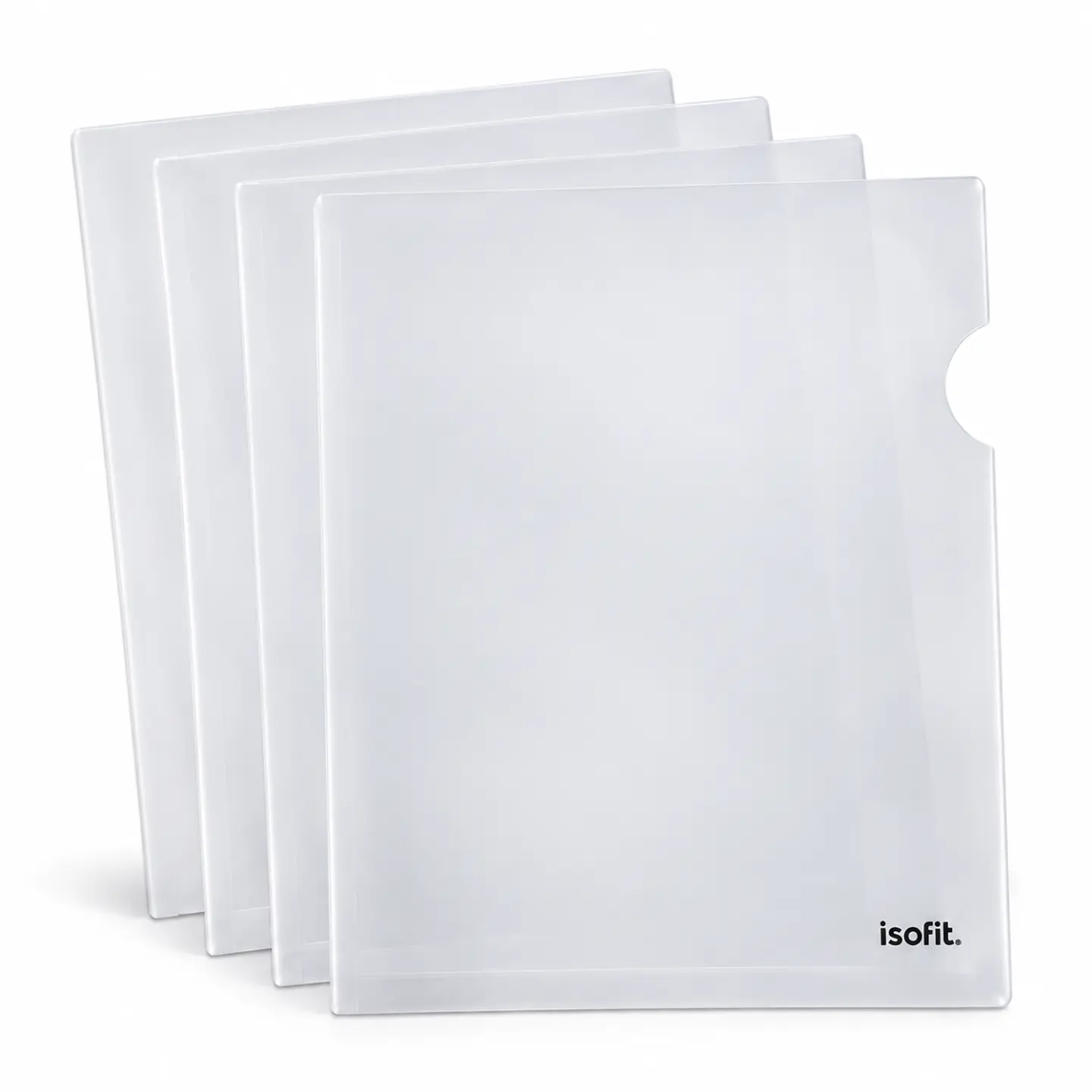 Carpeta En L Transparente Oficio Isofit Para Documentos 1