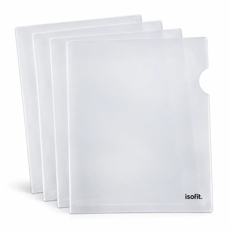 Carpeta En L Transparente Oficio Isofit Para Documentos 1
