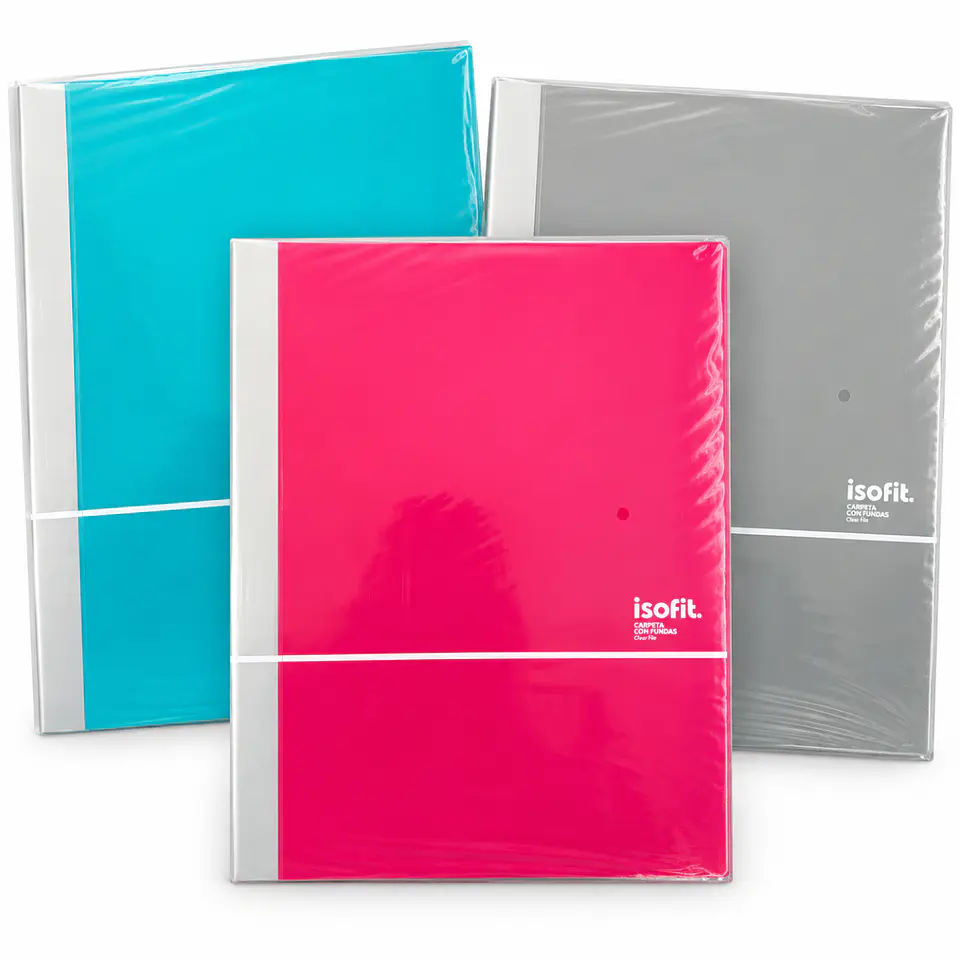 Carpeta Con 20 Fundas Isofit Para Documentos A4 Oficio 1