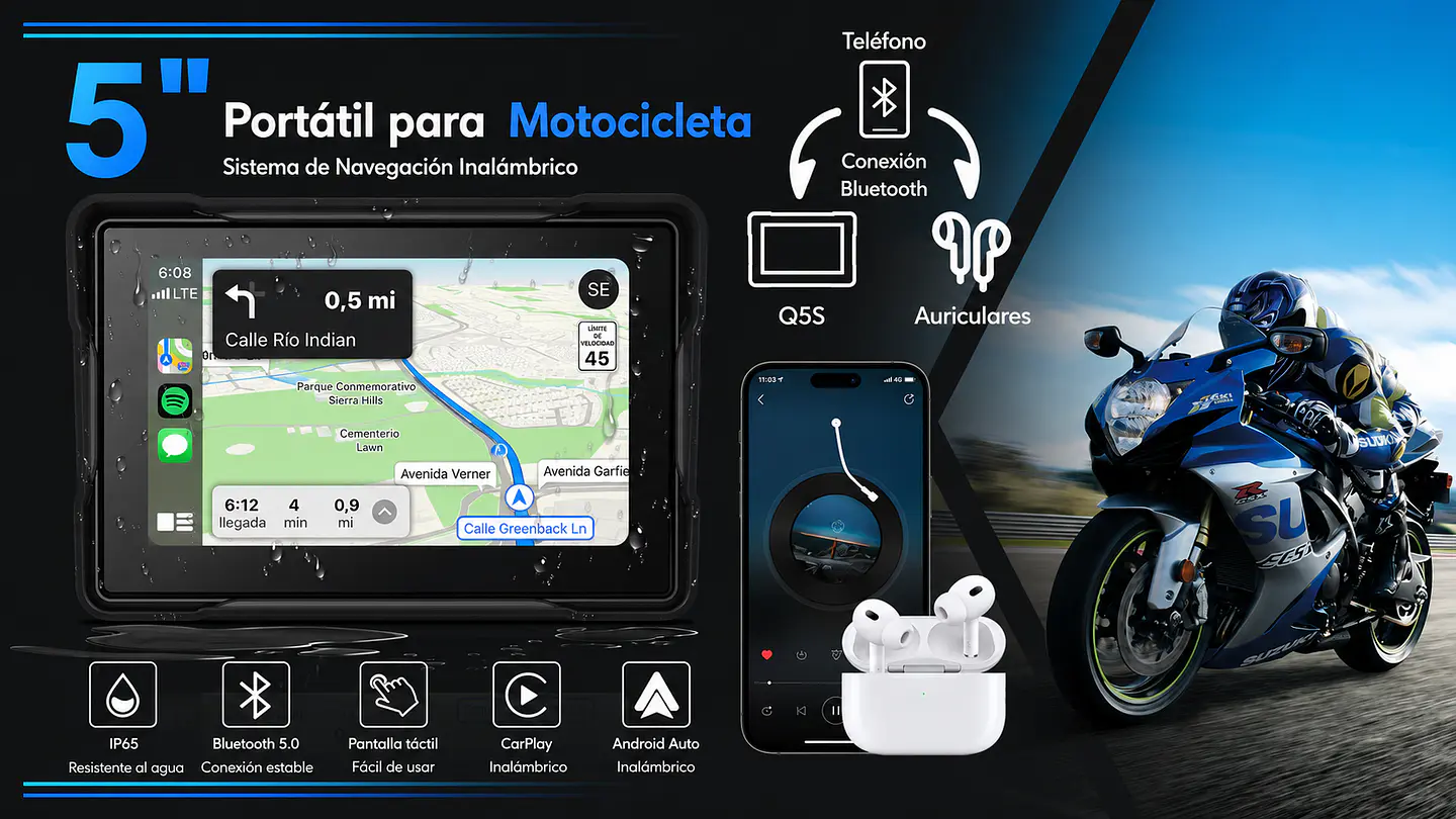 Pantalla Carplay&Android Auto para Moto 5