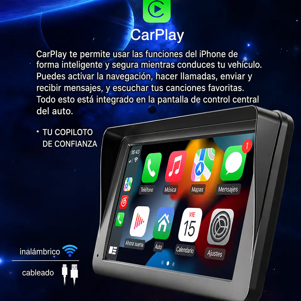 Pantalla Carplay&Android Auto 7