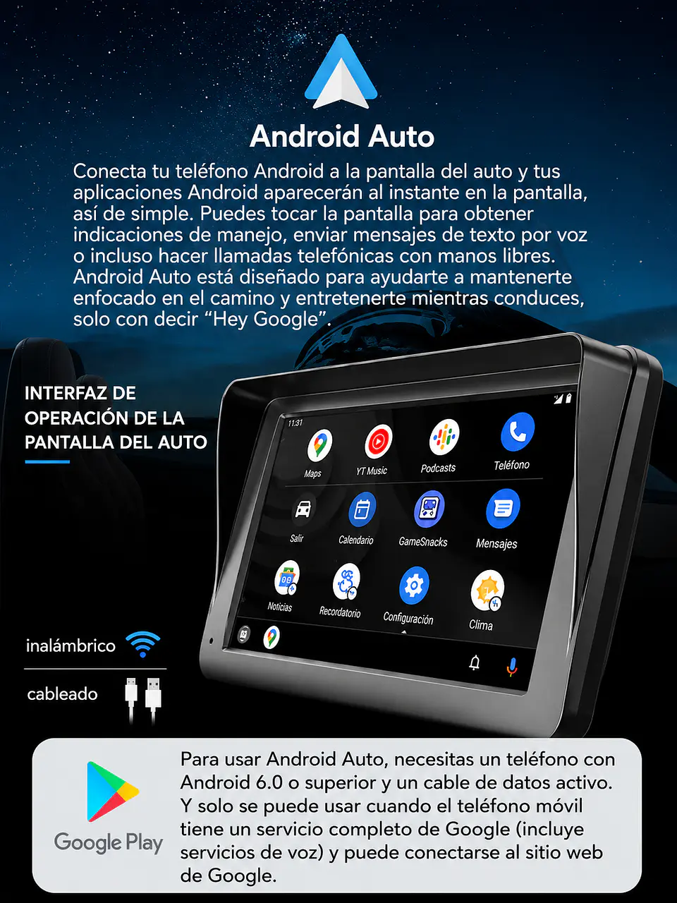 Pantalla Carplay&Android Auto 7