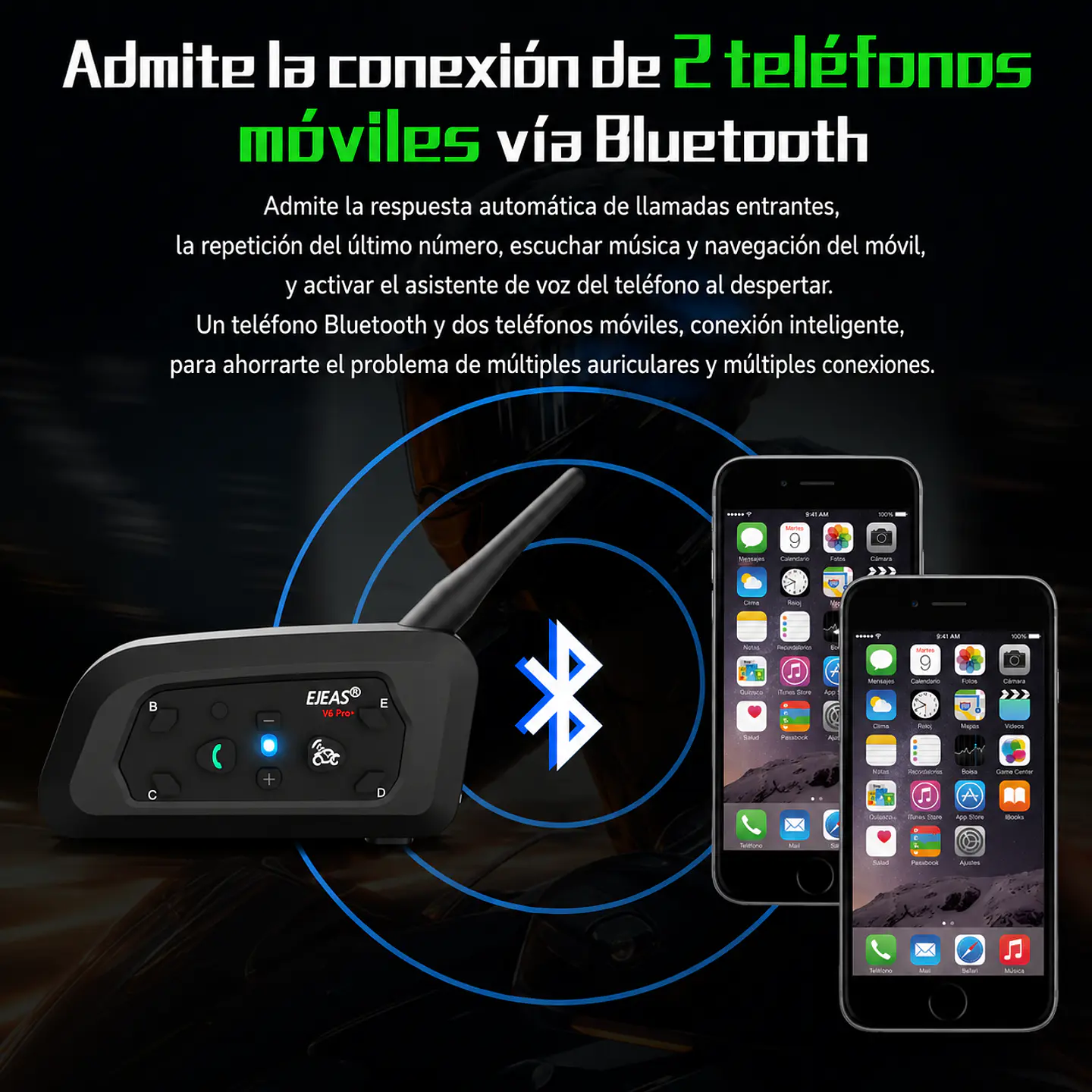 Intercomunicador Ejeas V6 Pro+ 3