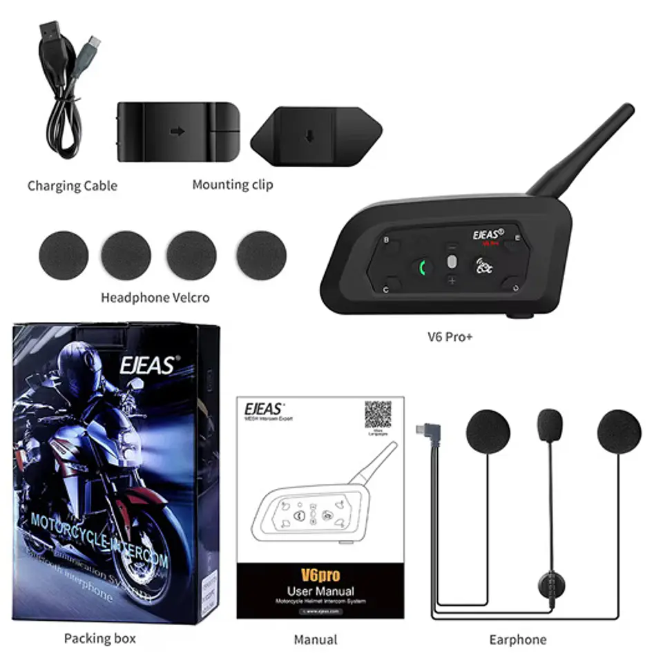 Intercomunicador Ejeas V6 Pro+ 8