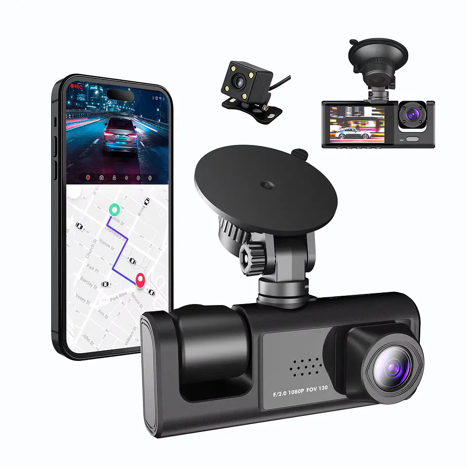 Cámara Dashcam Dual FULL HD. Wifi 2