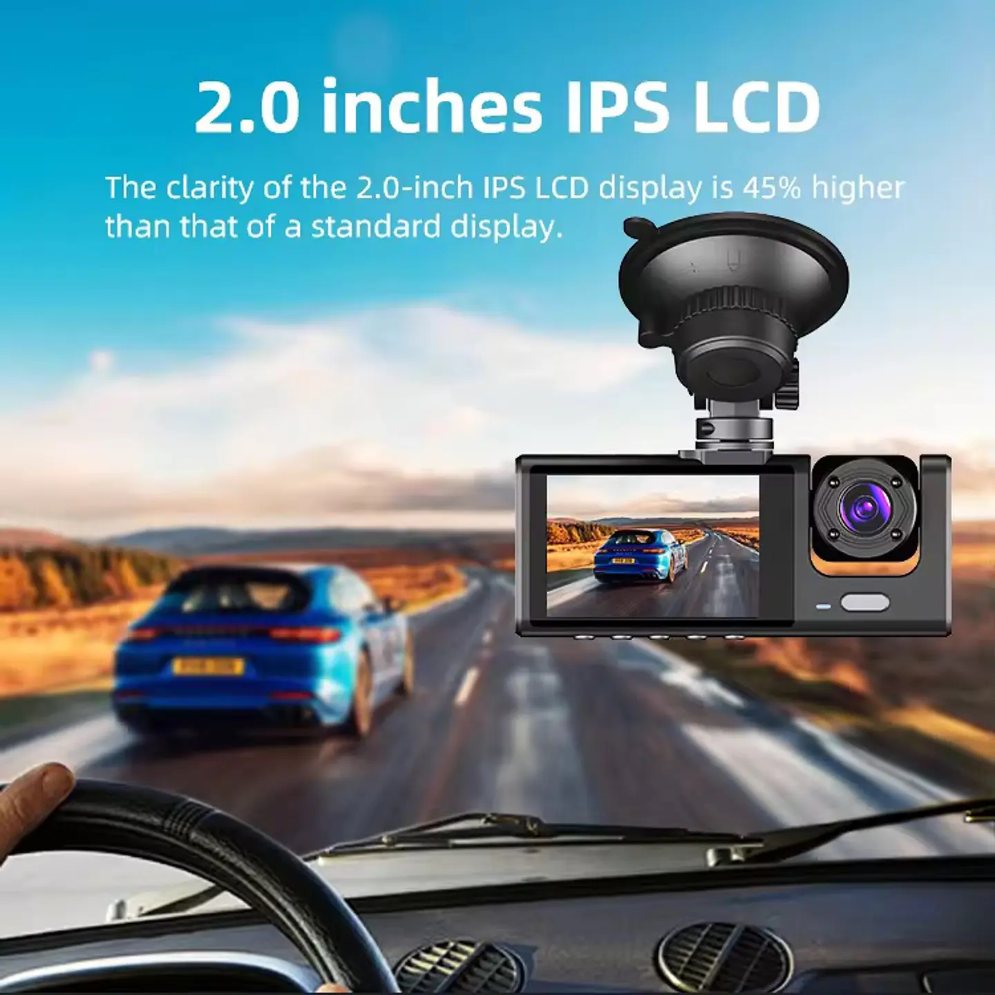 Cámara Dashcam Dual FULL HD. Wifi 5