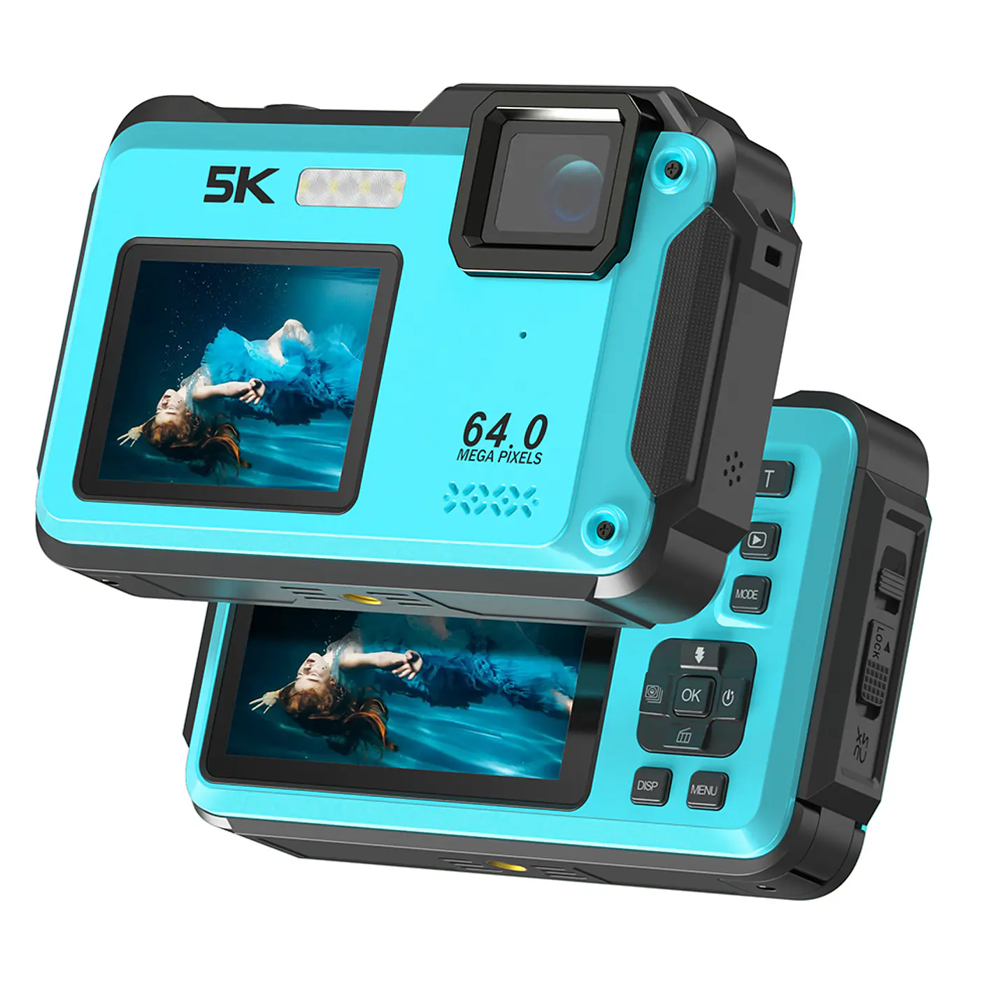 Cámara Sumergible 5K 64MP sumergible IP68 con WIFI + Memoria 32GB 1