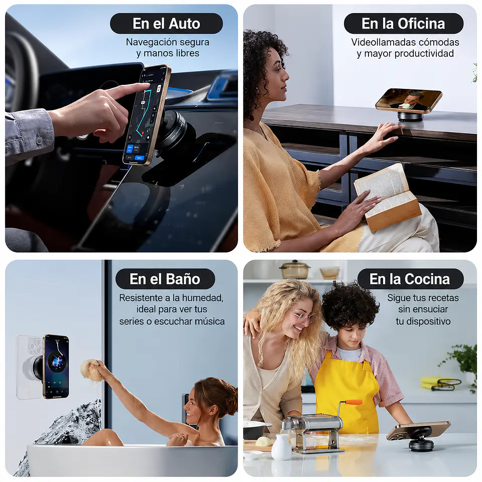 Soporte magnético para celular con ventosa 360° universal  5