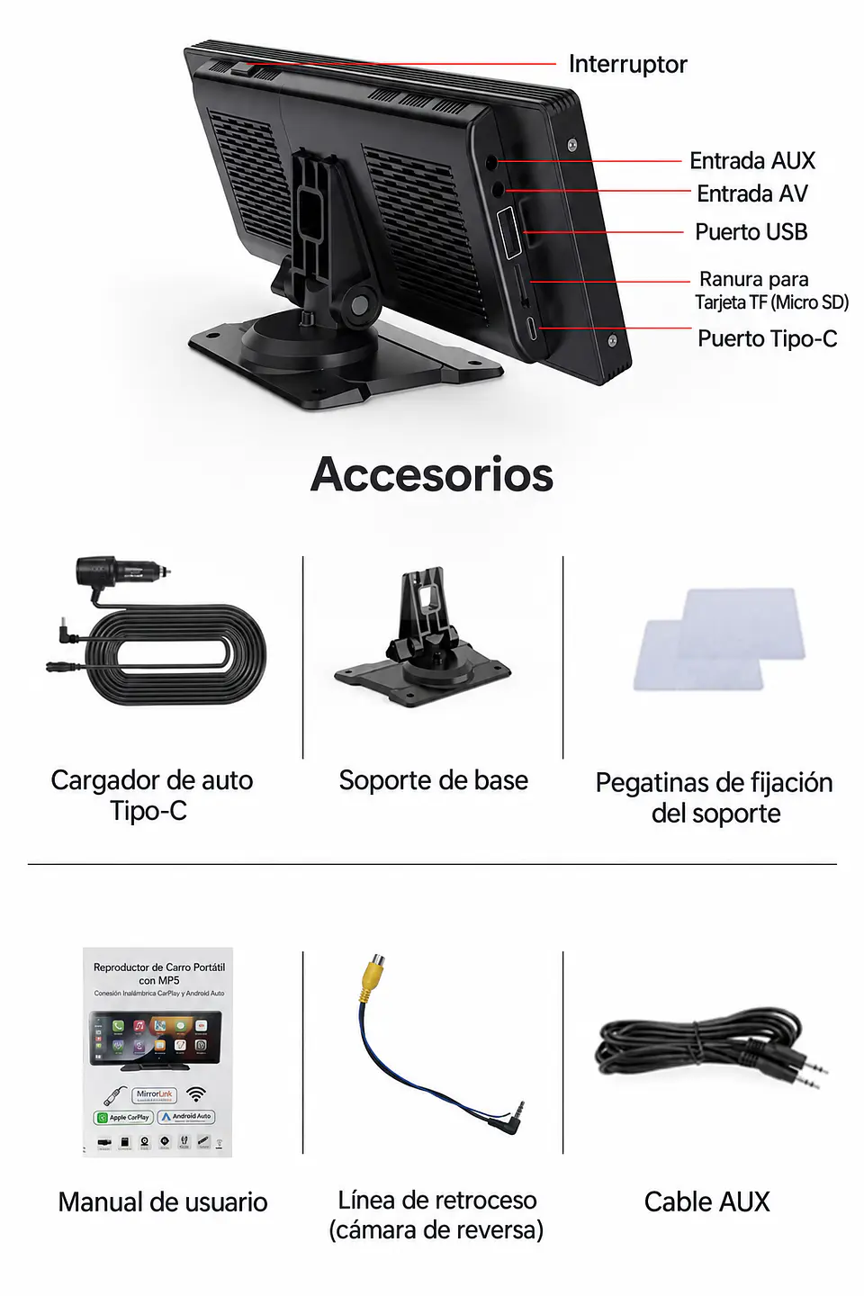 Pantalla Multimedia 10,26” CarPlay + Android Auto Inalámbrico 3