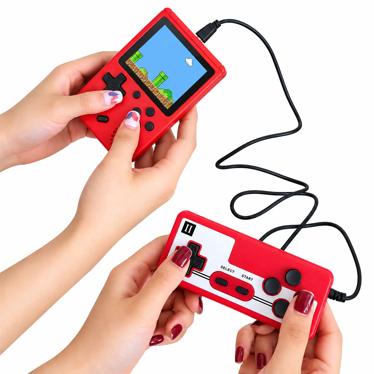 Consola Retro Portátil 500 Juegos con Pantalla a Color y Salida a TV + Joystick 5