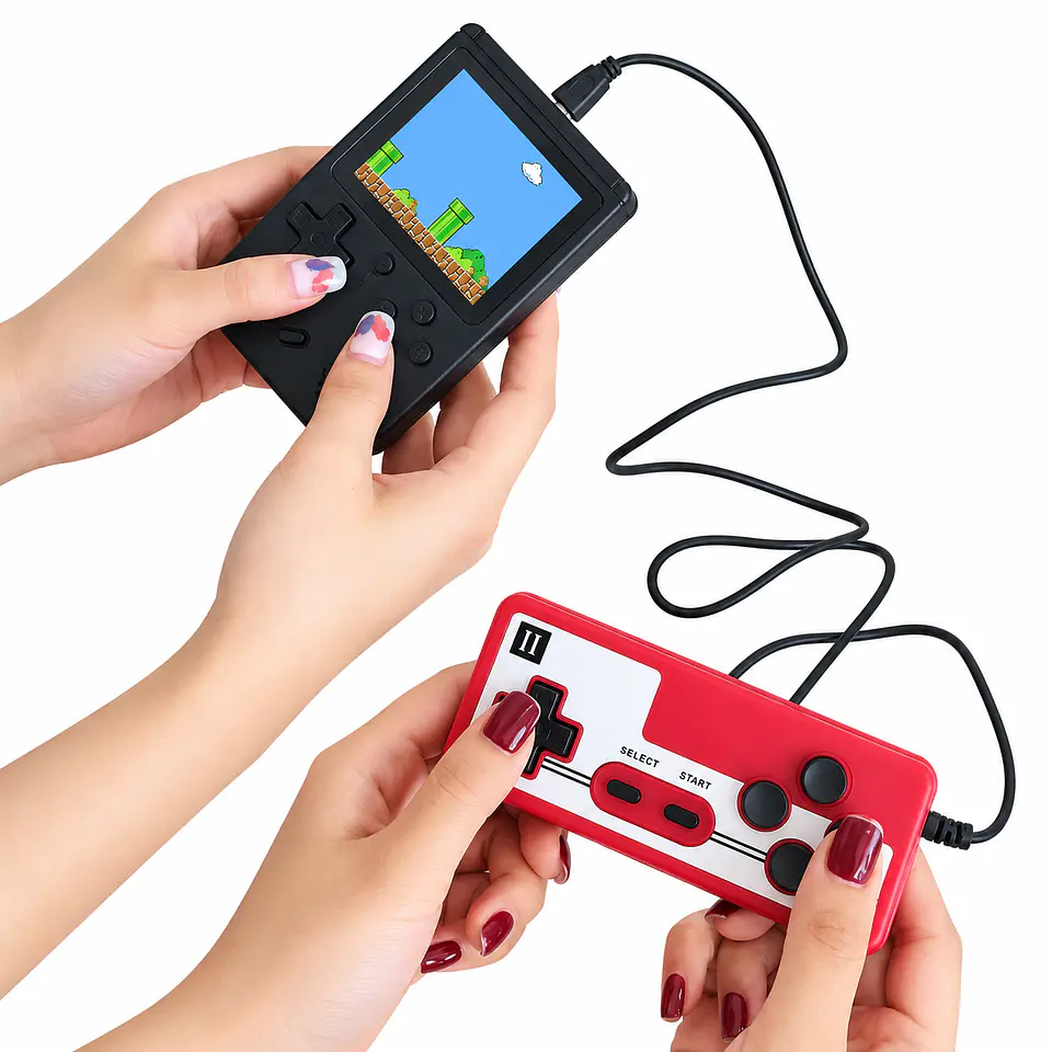 Consola Retro Portátil 500 Juegos con Pantalla a Color y Salida a TV + Joystick 9