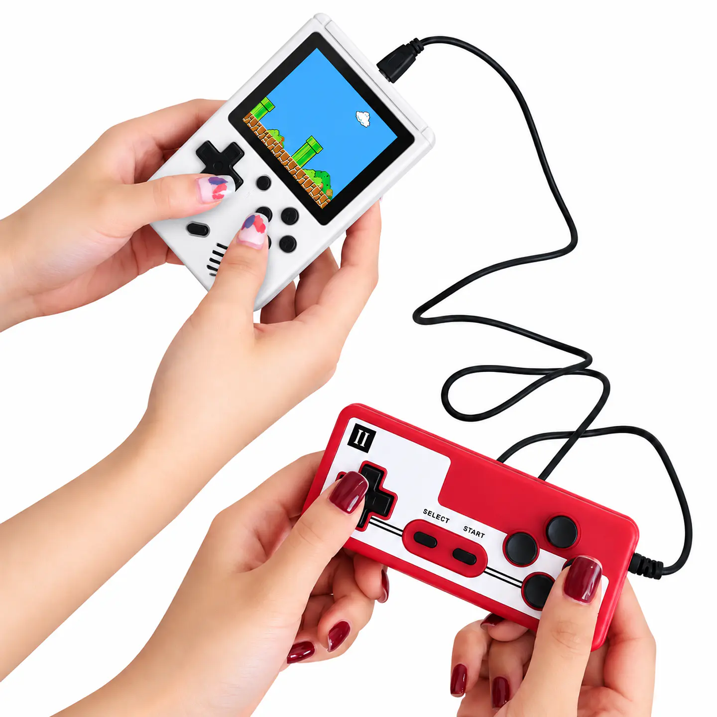Consola Retro Portátil 500 Juegos con Pantalla a Color y Salida a TV + Joystick 11