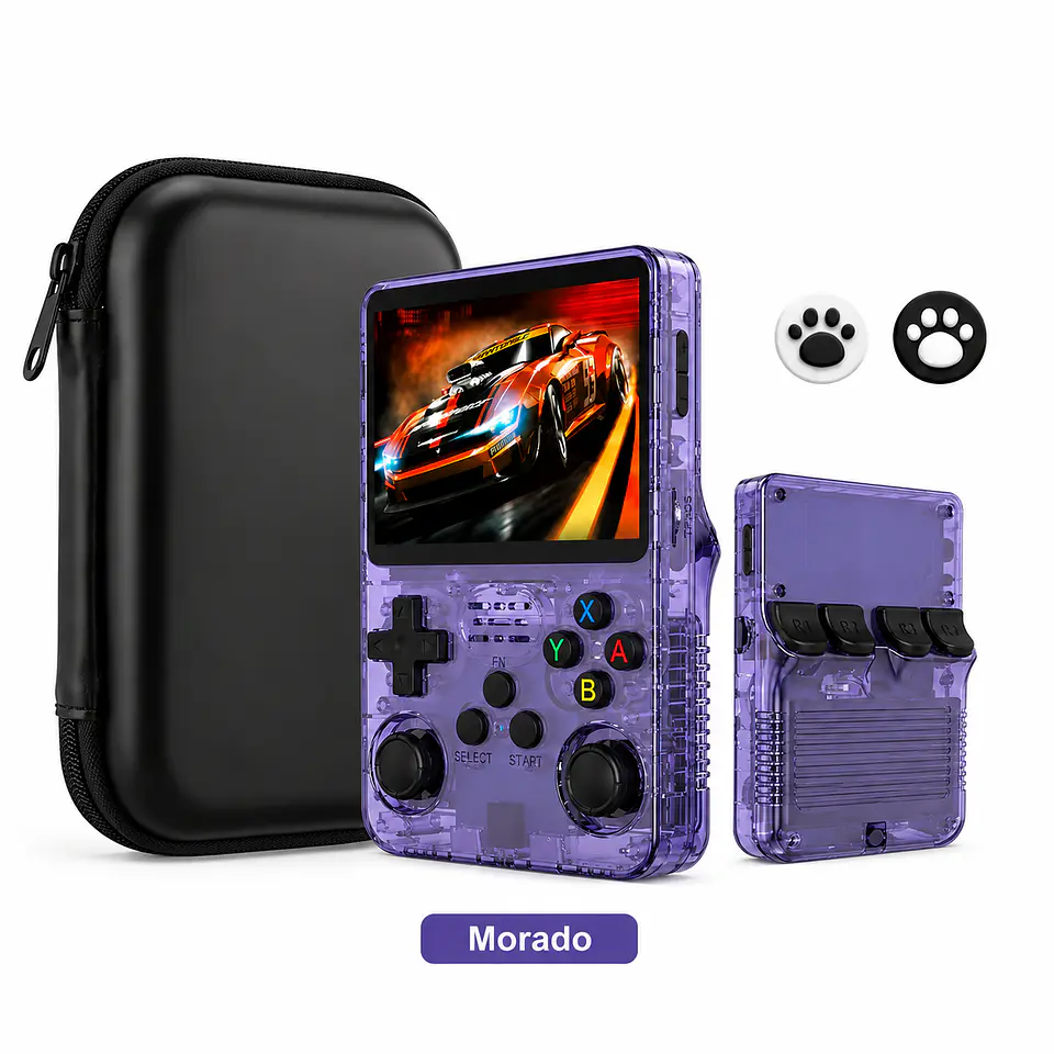 Consola Retro R36S Versión con TV Out + Bolso Protector 8