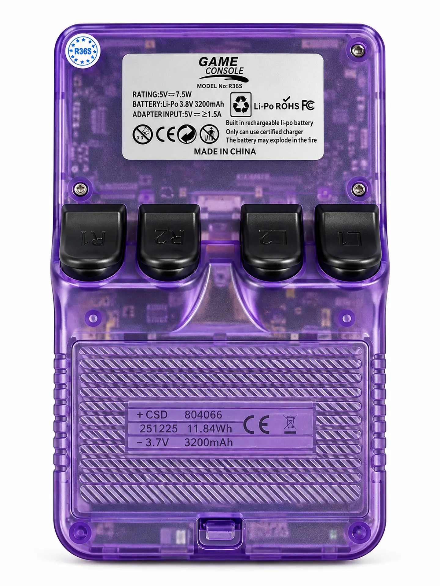 Consola Retro R36S Portátil 64GB Versión con ArkOS Pantalla 3.5 + Bolso 3
