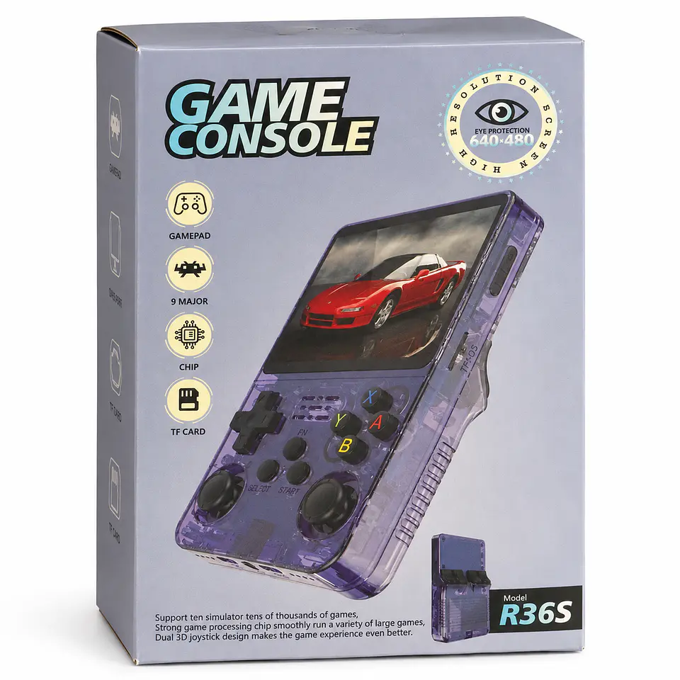 Consola Retro R36S Portátil 64GB Versión con ArkOS Pantalla 3.5 + Bolso 5