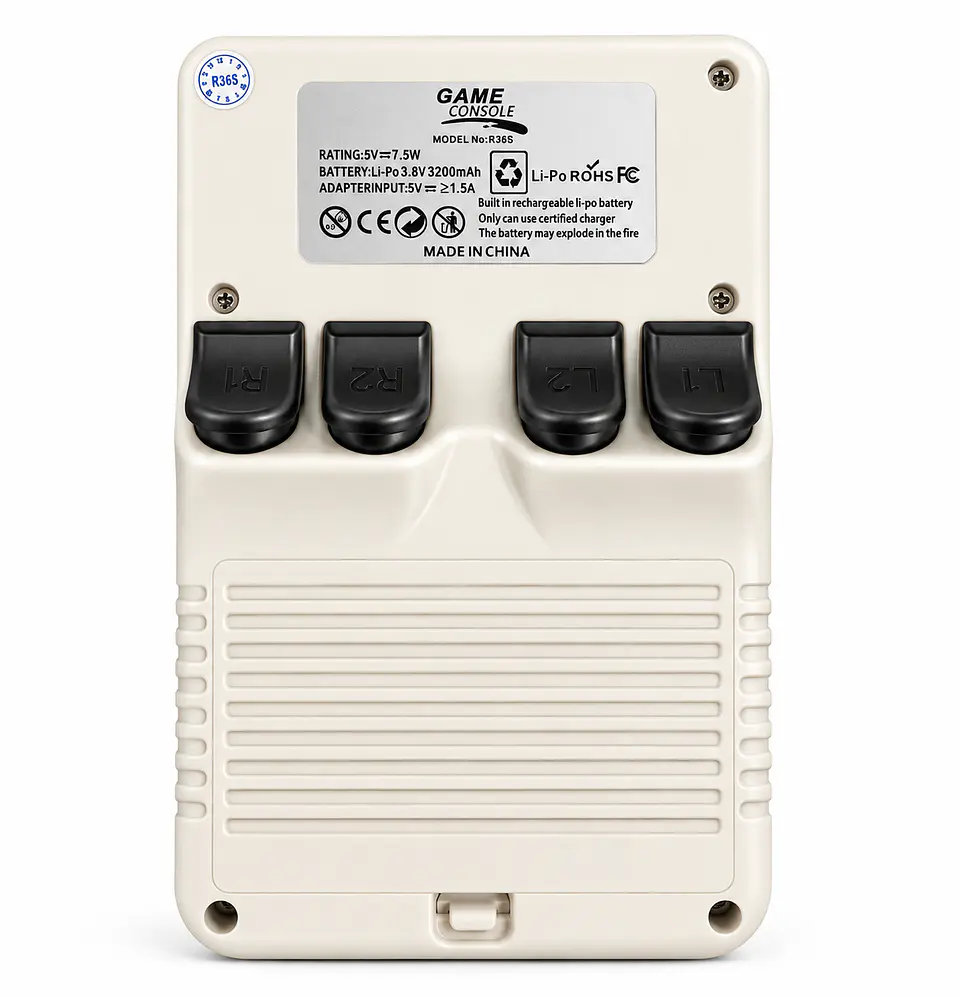 Consola Retro R36S Portátil 64GB Versión con ArkOS Pantalla 3.5 + Bolso 9