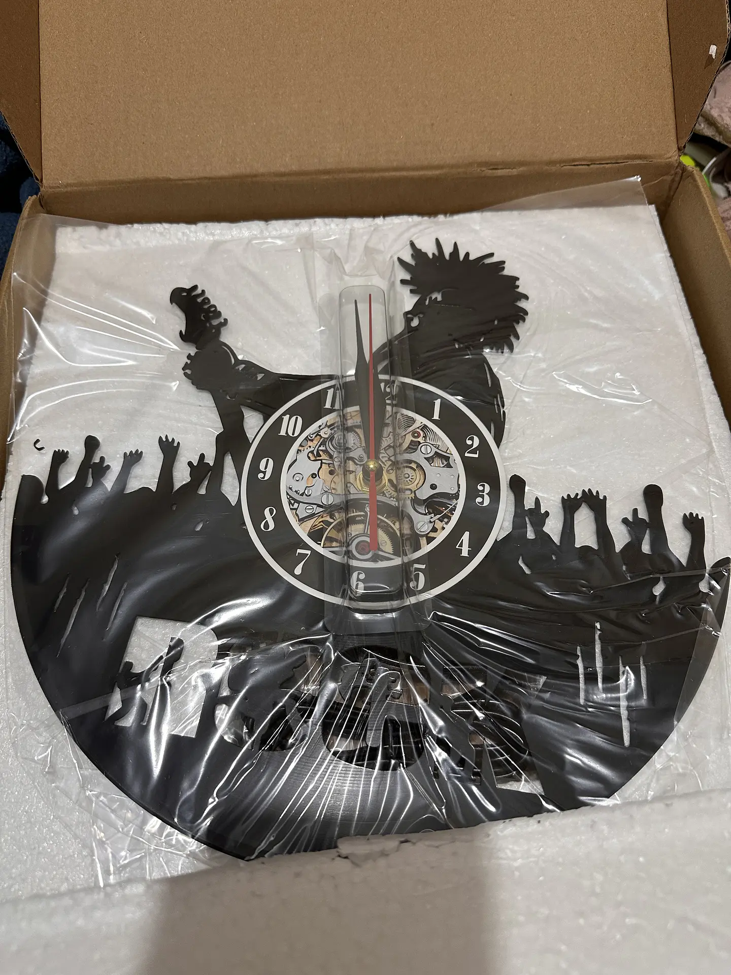Reloj de Pared LED Rock Vinilo 30 cm – Decoración Musical 3