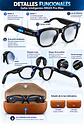 Gafas Inteligentes M02X Pro Max 13MP IA/Wifi/Cámara + Estuche de carga. USAD0 pocas veces - Miniatura 6