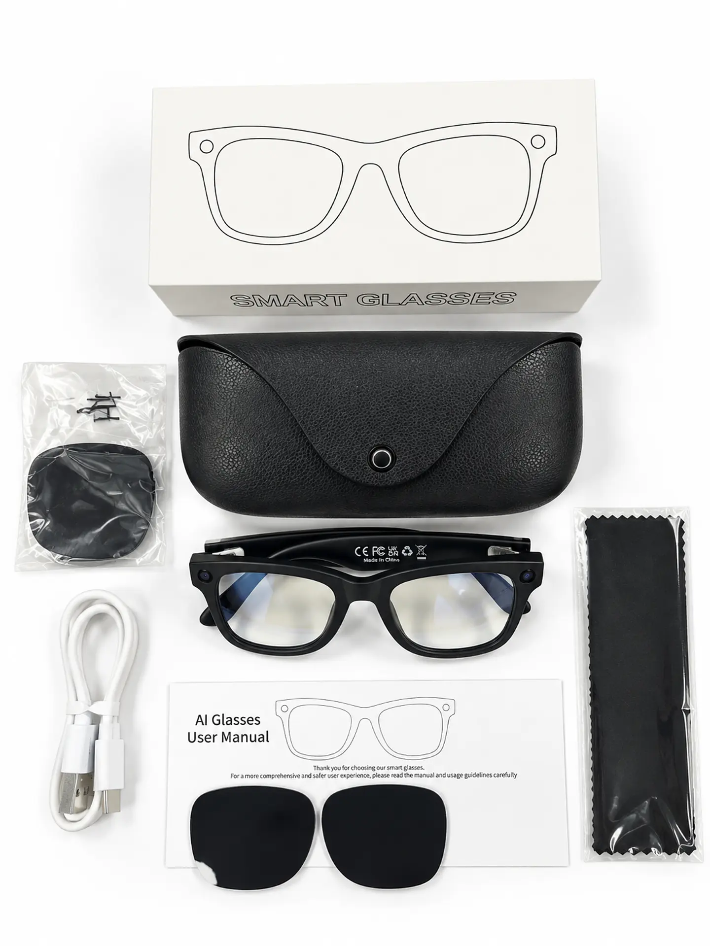 Lentes Inteligentes MT5 Ultra con IA, Cámara 8MP, Traductor y Estuche de Carga 2.000 mAh 1