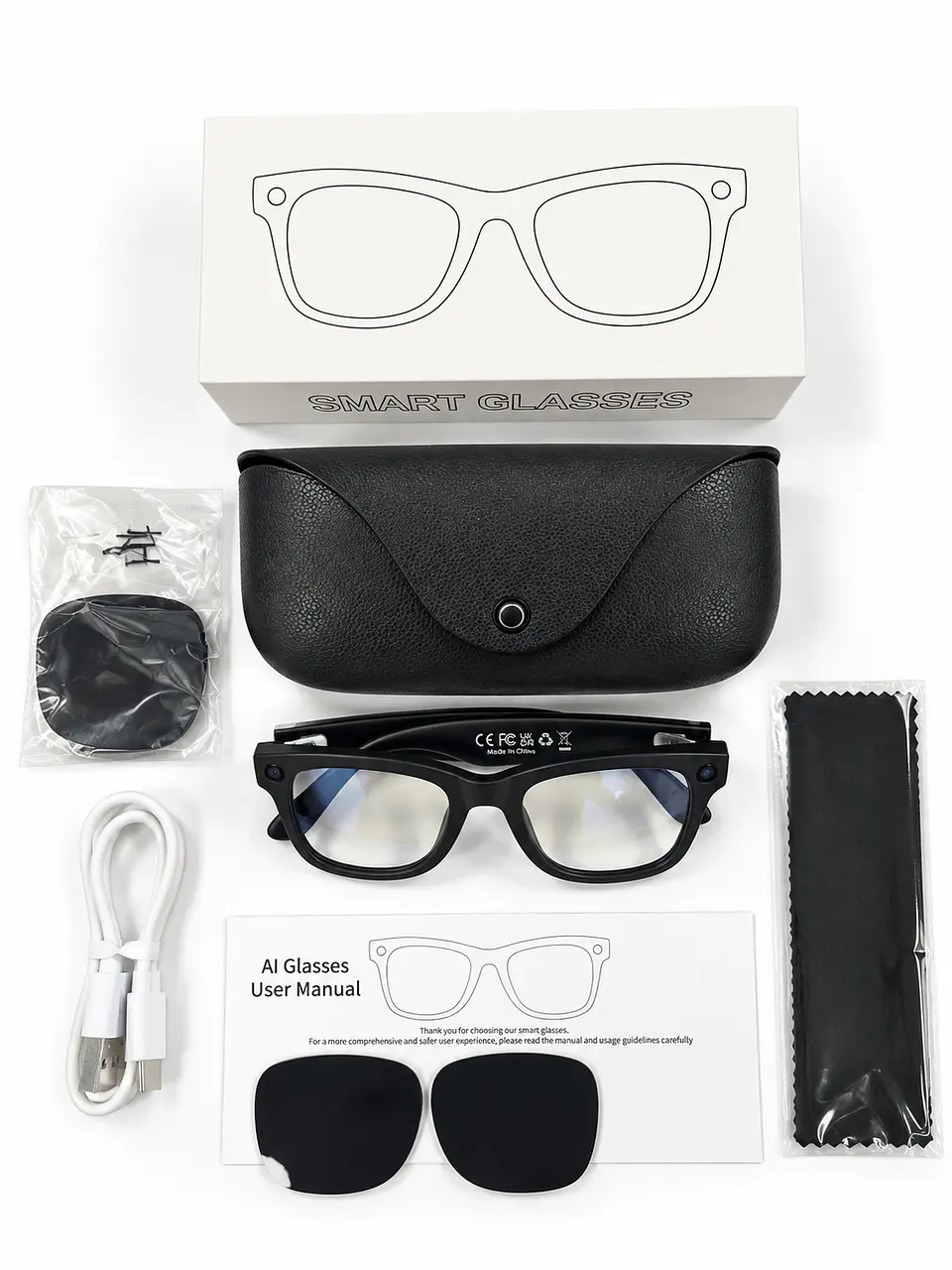 Lentes Inteligentes MT5 Ultra con IA, Cámara 8MP, Traductor y Estuche de Carga 2.000 mAh 1