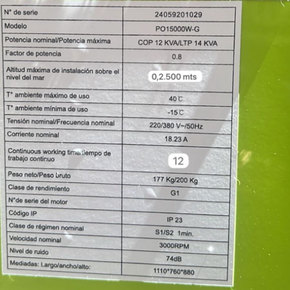 GENERADOR 13 KVA DIESEL MONOFASICO Y TRIFASICO 5