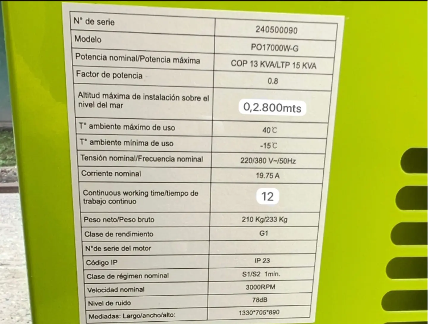 GENERADOR 15 KVA DIESEL MONOFASICO Y TRIFASICO 3