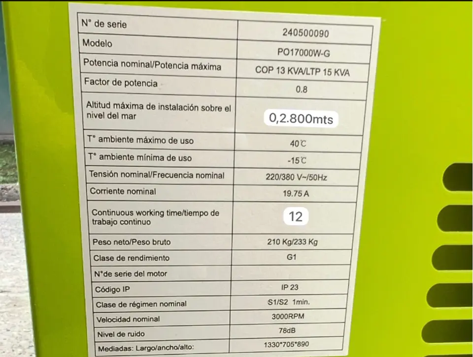 GENERADOR 15 KVA DIESEL MONOFASICO Y TRIFASICO 3