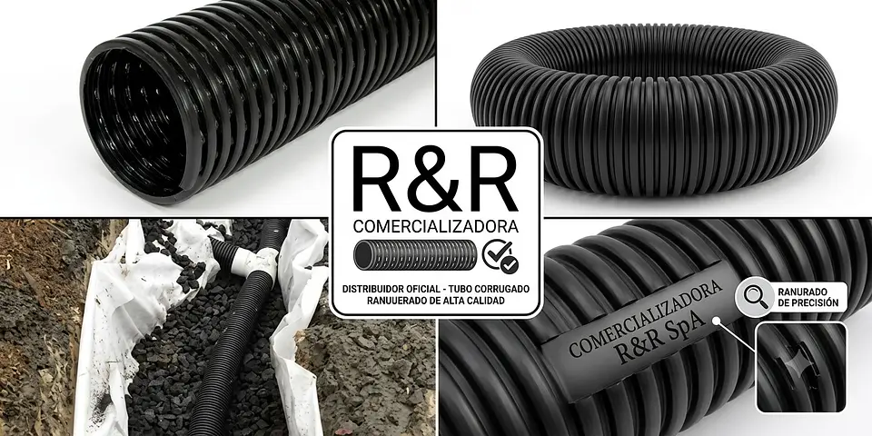 Tuberia HDPE corrugada ranurada D-100mm Drenaje / Pack 20 tiras 3